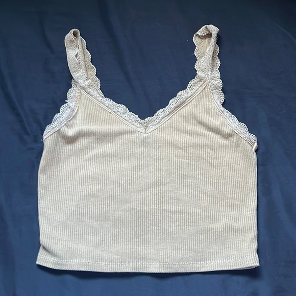 Brown American eagle Lace crop top - Picture 1 of 3